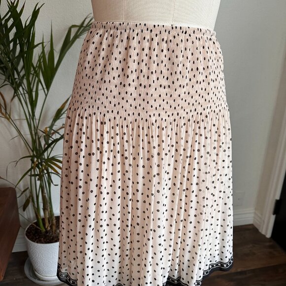 NWT Max Studio Flowy Pleated Mini Skater Skirt Balletcore Traditional Classic - Picture 2 of 9